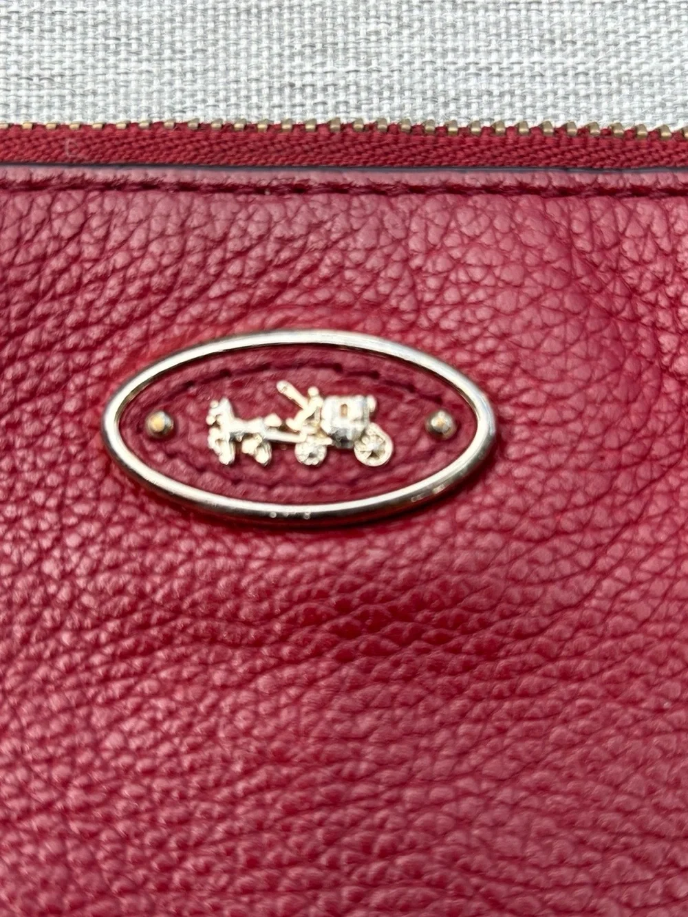 Vintage Coach cherry red wristlet mini purse Y2K